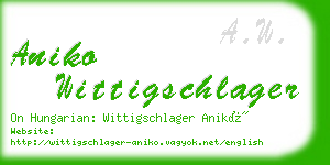 aniko wittigschlager business card